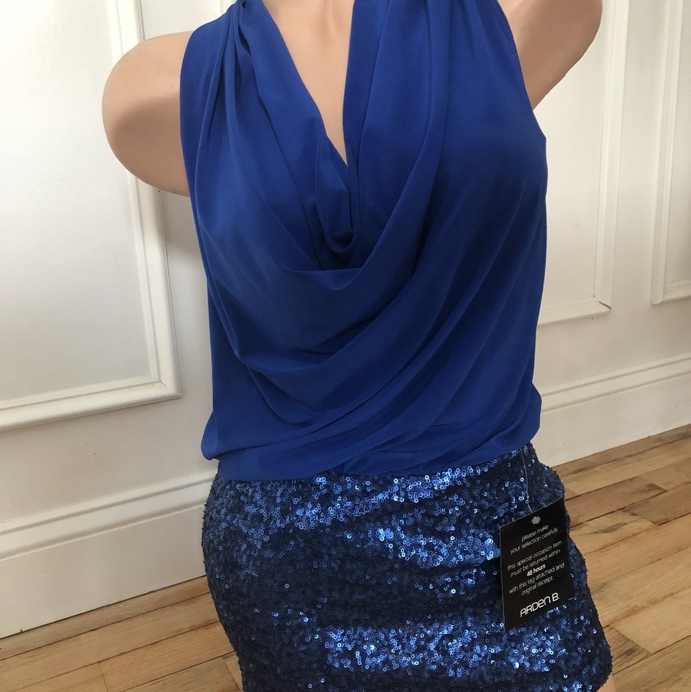 Arden B blue sequin dress